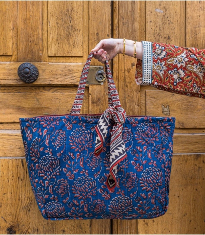 Sac indien 44x37 cm - indigo