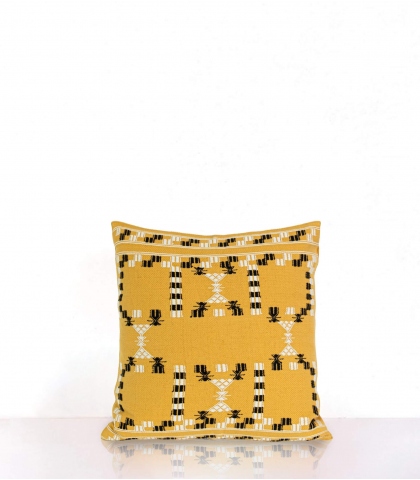 Housse de coussin 40x40 cm - jaune moutarde