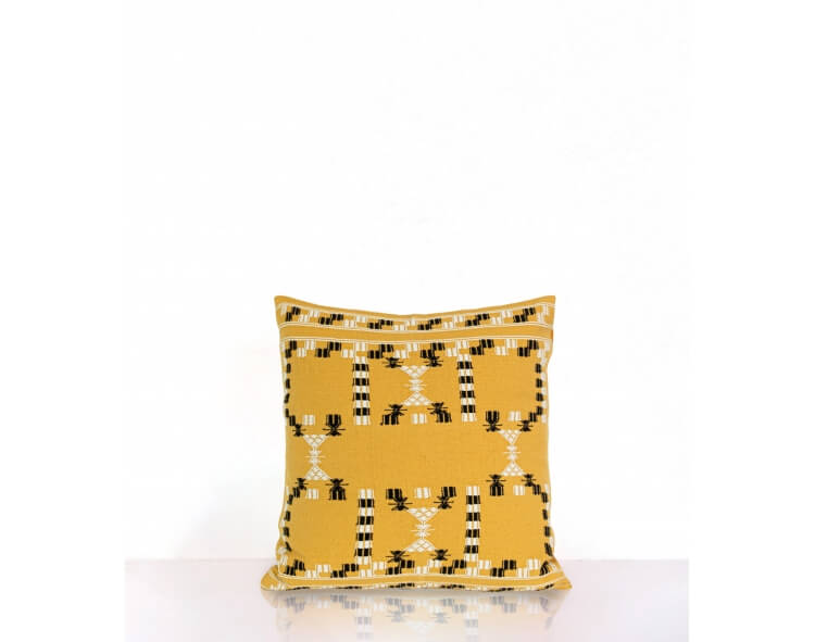 Cushion cover 16x16 inches - mustard yellow