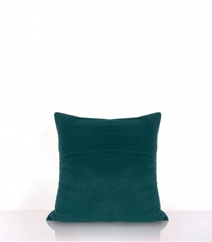 Housse de coussin 40x40 cm - vert sapin en coton