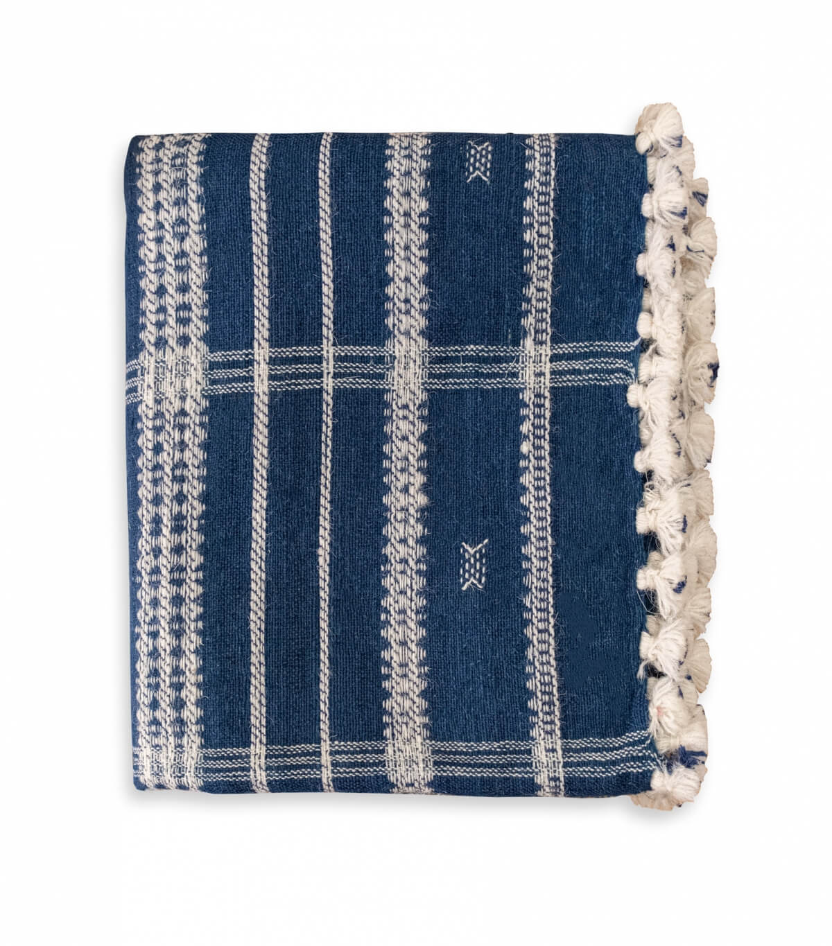 Foulard indien bleu indigo - 100x200 cm