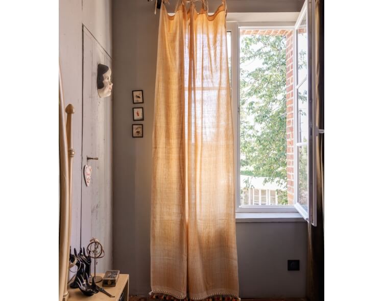 Jali Rideau indien voile de coton - 112x215 cm