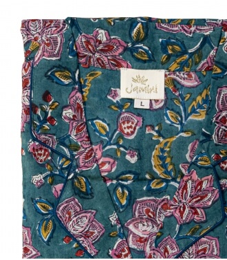 Pyjama fleuri en coton canard - taille L Rang
