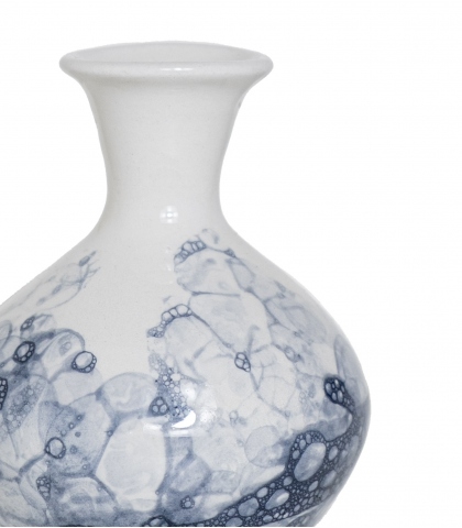 Handmade ceramic vase 5 inches - blue
