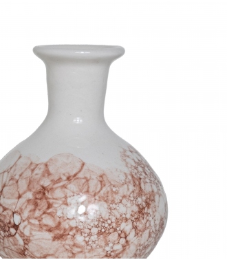 Red ceramic vase - 5 inches