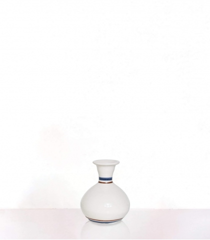 12 cm - Vase céramique à rayures