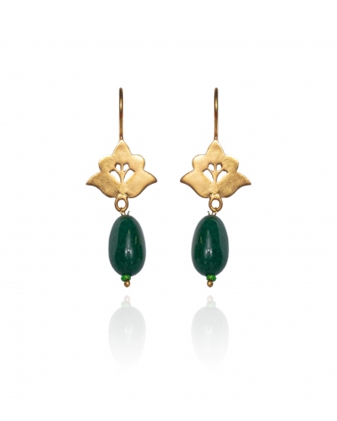 Boucles d'oreilles aventurine verte