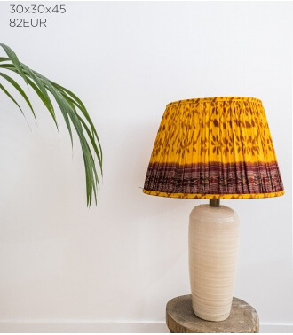 Mustard cotton lampshade - 12x12x18 inches