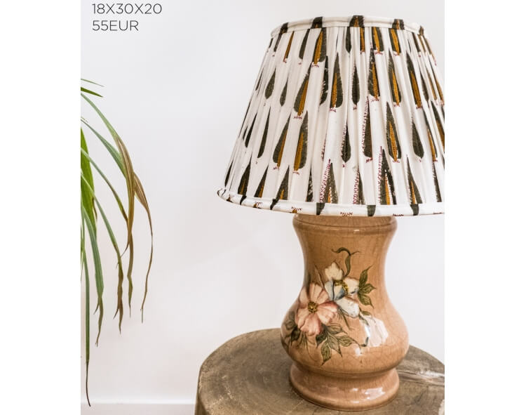 Offwhite cotton lampshade -7x12x8 inches