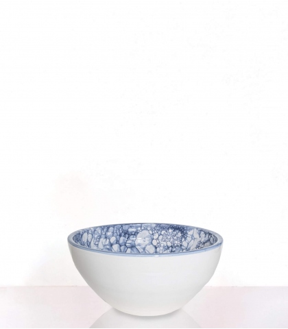 Mediterranean blue salad bowl - 10 inches