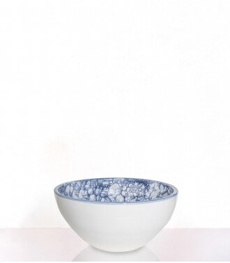 Saladier bleu en céramique - 25 cm