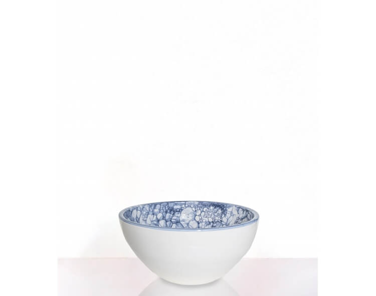 Saladier bleu en céramique - 25 cm