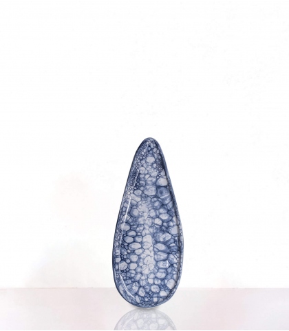 Blue ceramic dish