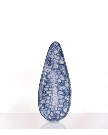 Plat céramique 35 cm bleu