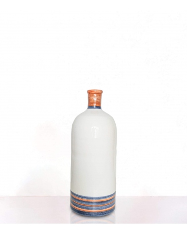 Red Stripes ceramic vase