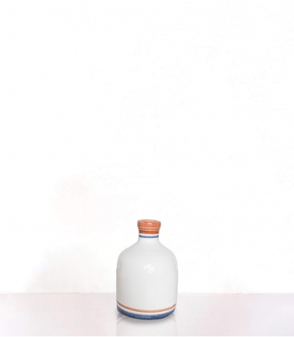 Stripes red ceramic vase