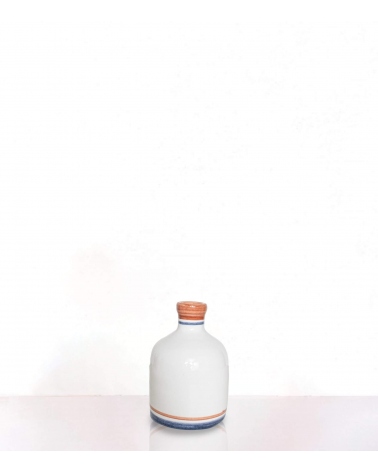 Stripes red ceramic vase