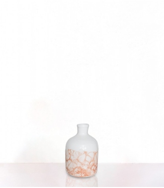 Vase rouge en céramique 12 cm - fait-main