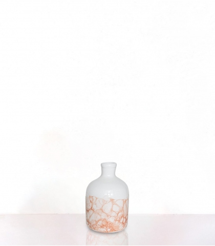 Vase rouge en céramique 12 cm - fait-main
