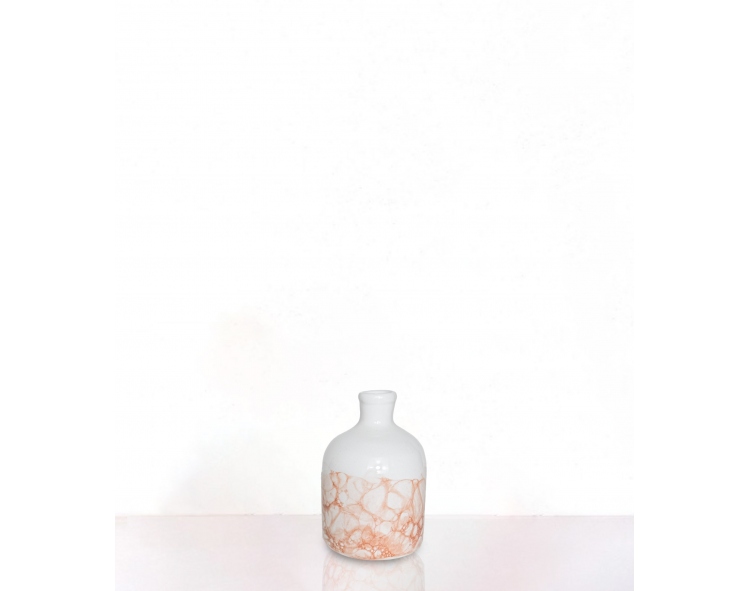 Red small ceramic vase