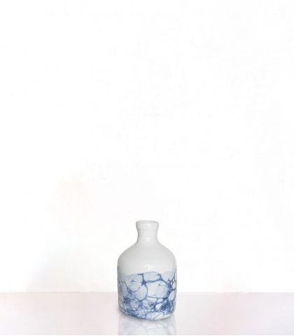 Ceramic blue vase