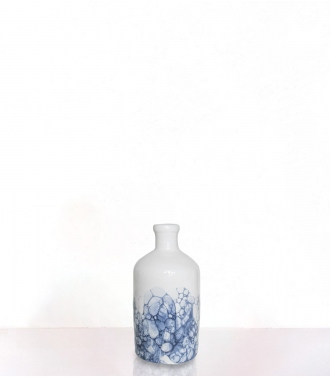 Vase 17 cm en céramique bleu