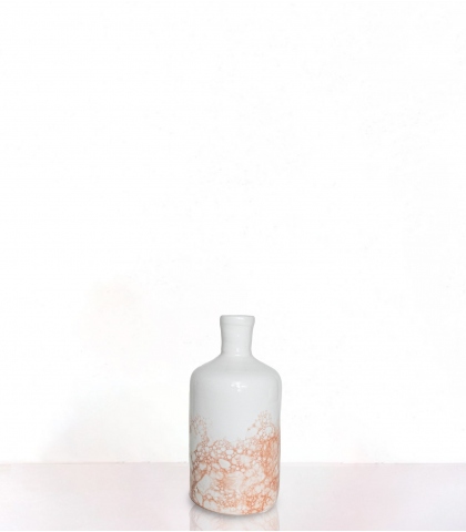 Red vase 7 inches
