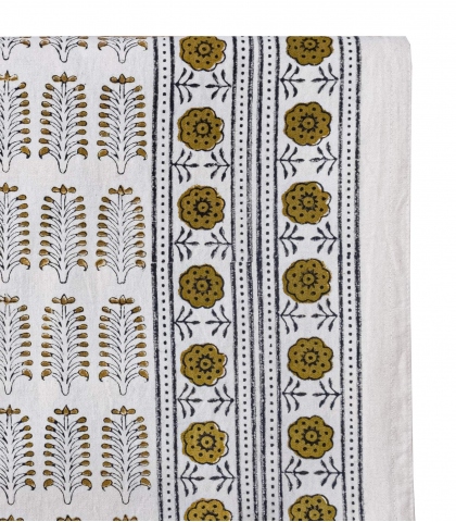 Nappe indienne 140x235 cm - olive
