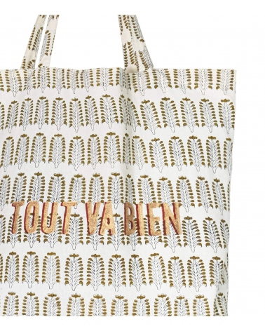 Tote bag en coton 41x46x13 cm - olive