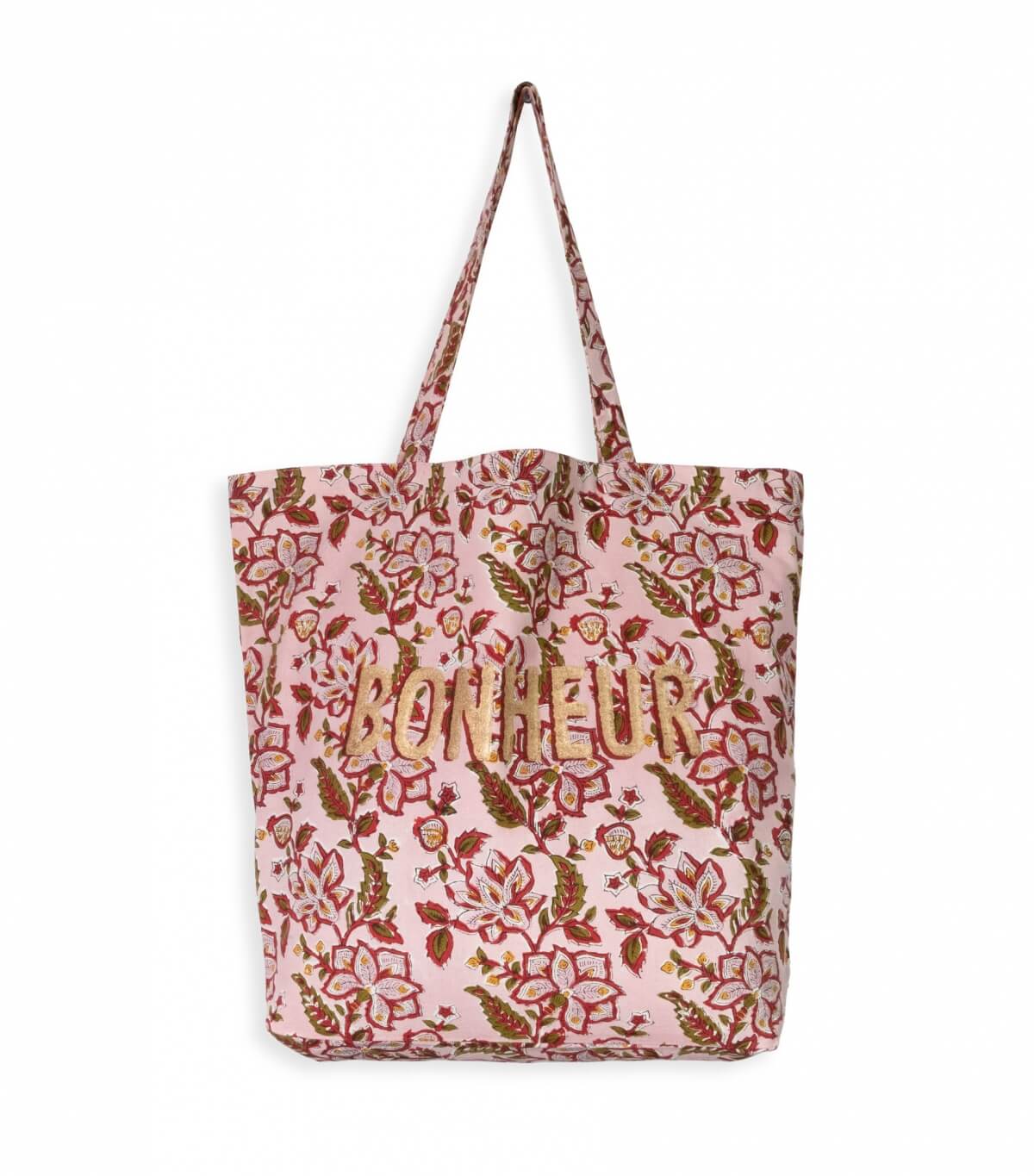 Tote bag imprimé B Rang rose pâle