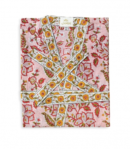 Robe kimono taille unique - rose pâle