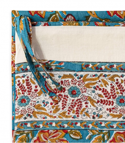 Floral curtain 43x98 inches - Rang blue