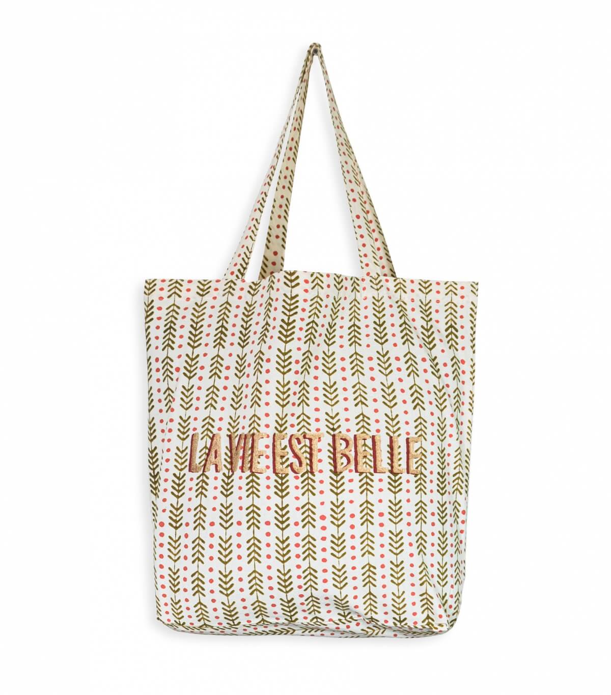 Tote bag imprimé LVB Thea olive