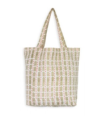 Cotton tote bag 16x18x5 inches - olive