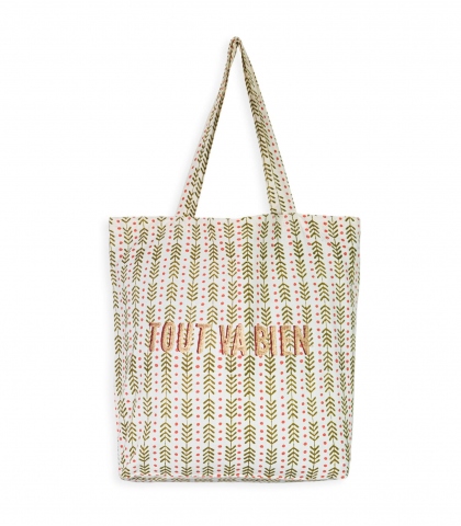 Sac indien en tissu TVB Thea olive