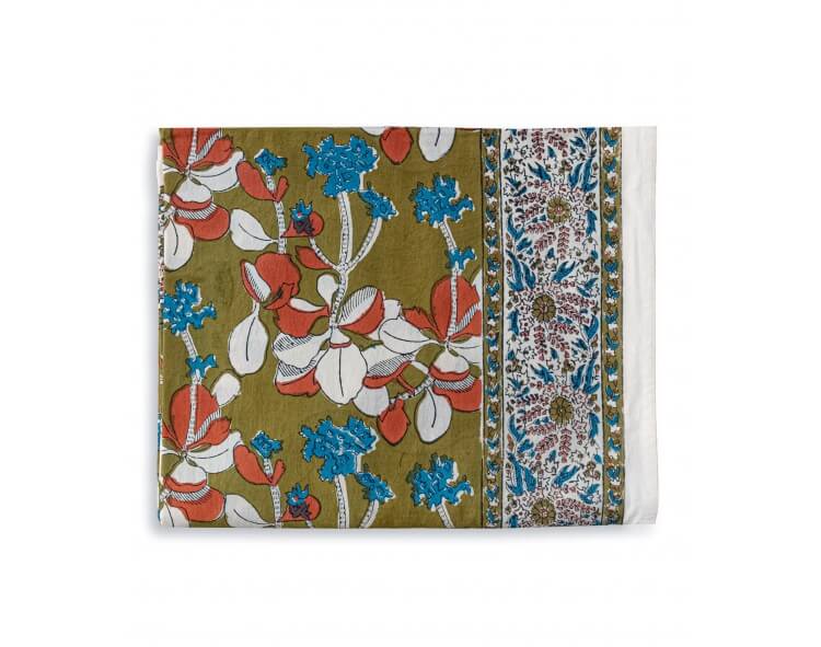 Grande nappe Iris olive