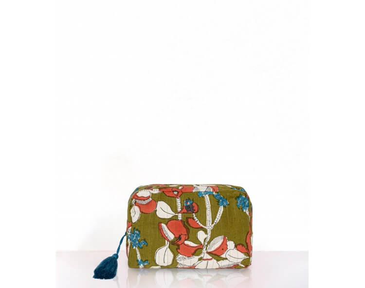 Trousse de toilette Iris olive