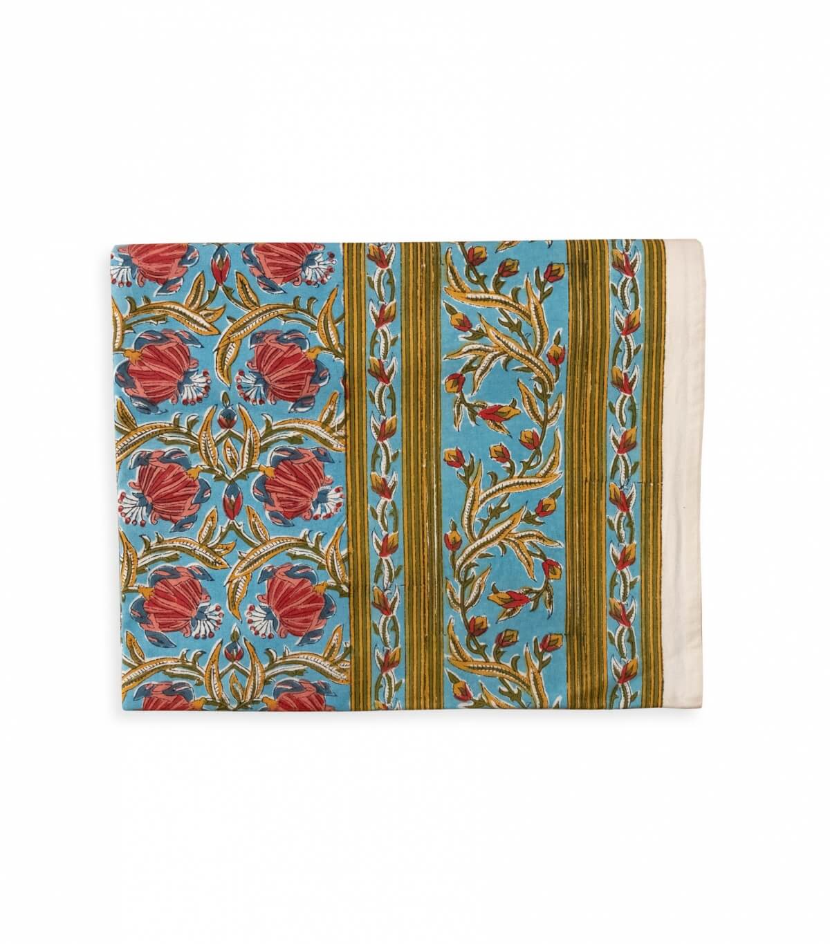 Nappe rectangle Jaipur bleu clair