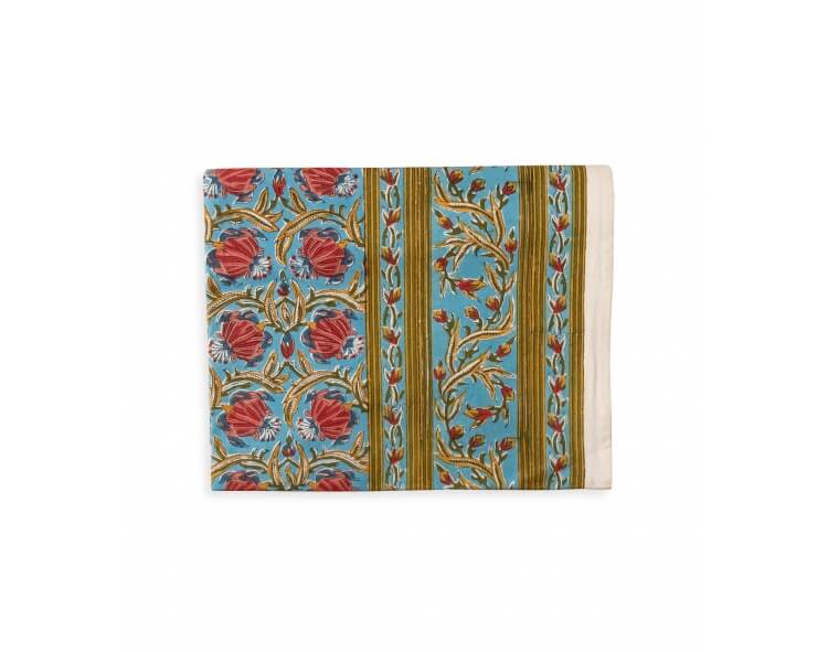 Rectangle table cloth Jaipur light blue