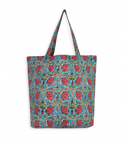 Sac tote bag 41x46x13 cm - Jaipur bleu clair