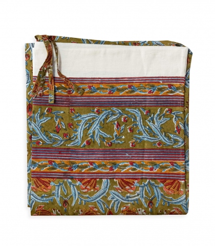 Rideau en coton Jaipur olive