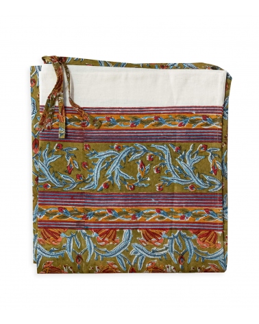 Rideau en coton 110x250 cm Jaipur olive Jamini