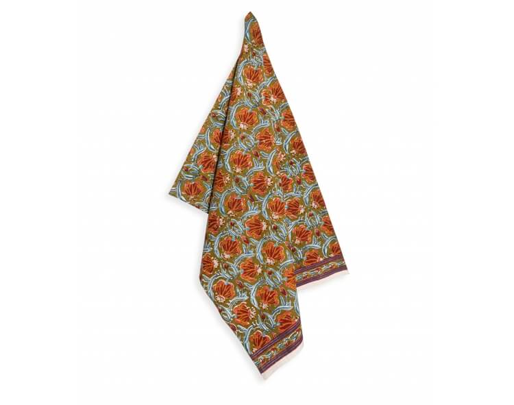 Torchon de cuisine Jaipur olive