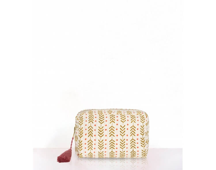 Pochette à maquillage Thea olive
