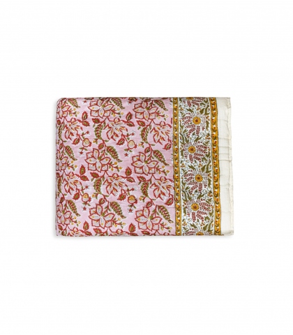 Printed quilt Rang pale pink