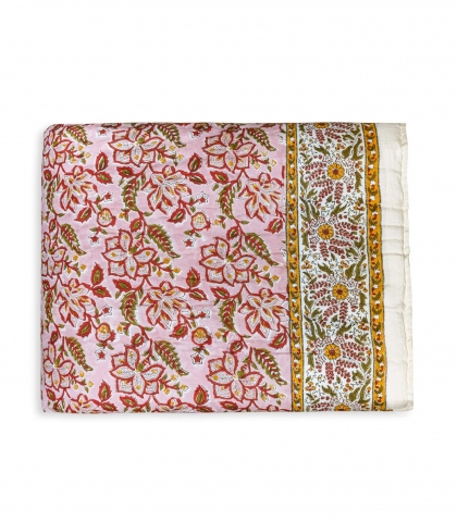Couette indienne Rang rose pâle