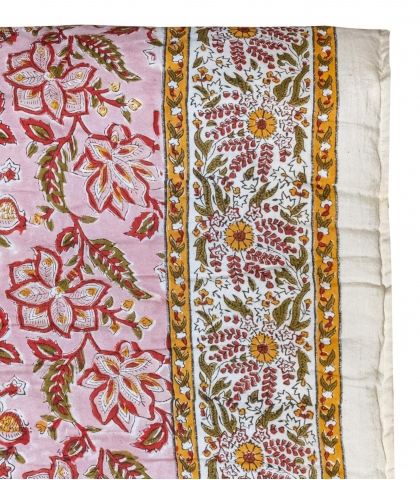 Édredon imprimé 230x265 cm - rose pâle