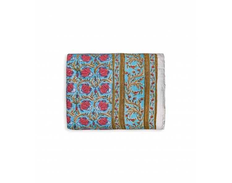 Couette indienne Jaipur bleu clair