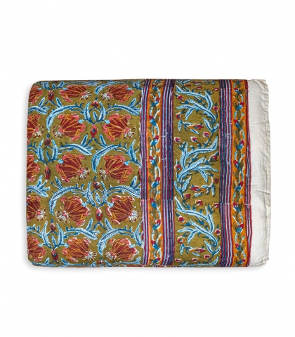 Couette matelassée Jaipur olive