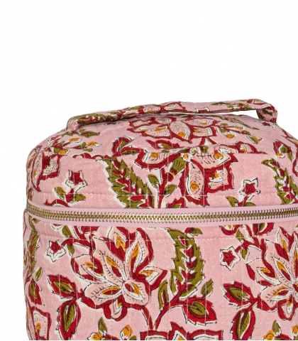 Vanity fleuri 25x20x17 cm - rose pâle